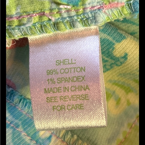 Girls Lilly Pulitzer size 10 Corduroy Colorful Pants Salamander Lizard Gecko Fun - Picture 12 of 12